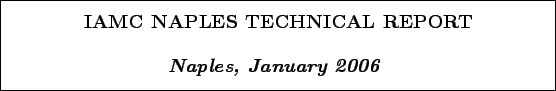 \begin{boxedminipage}[h]{\linewidth}
\centering
\vspace{02.00mm} \large {\text...
... {\textit{\textbf{Naples, January 2006}}}
\vspace{02.00mm}
\end{boxedminipage}