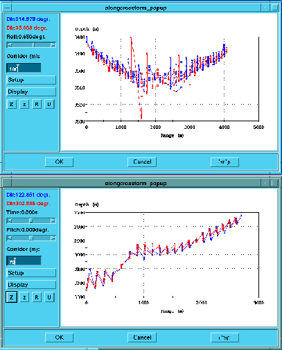 \begin{figure}\centerline{\epsfig{file=roll065.ps,width=9cm}}\centerline{\epsfig{file=pitch0.ps,width=9cm}}\end{figure}