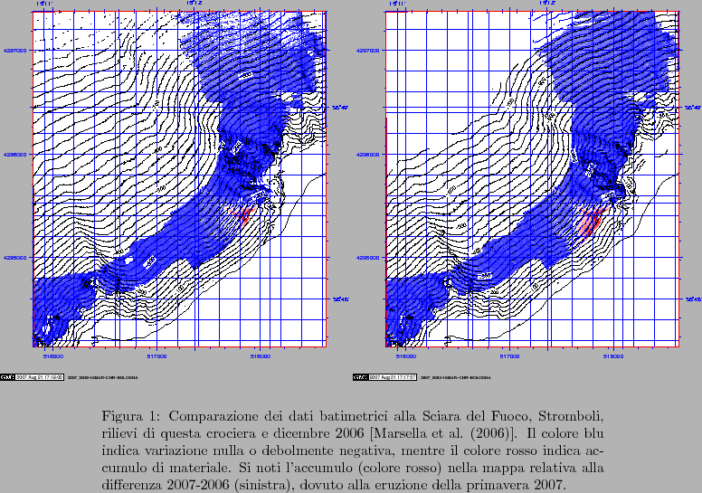 \begin{figure}
% latex2html id marker 267
\centerline{
\epsfig{file=IMG/DIFF_2...
...a 2007-2006 (sinistra), dovuto alla eruzione della primavera 2007.}
\end{figure}